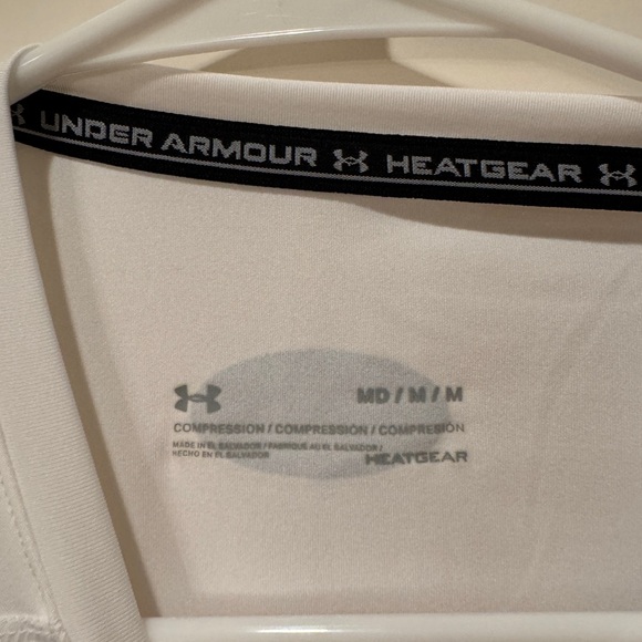 NWT Under Armour Heat Gear White Short Sleeve Shirt - Picture 4 of 7